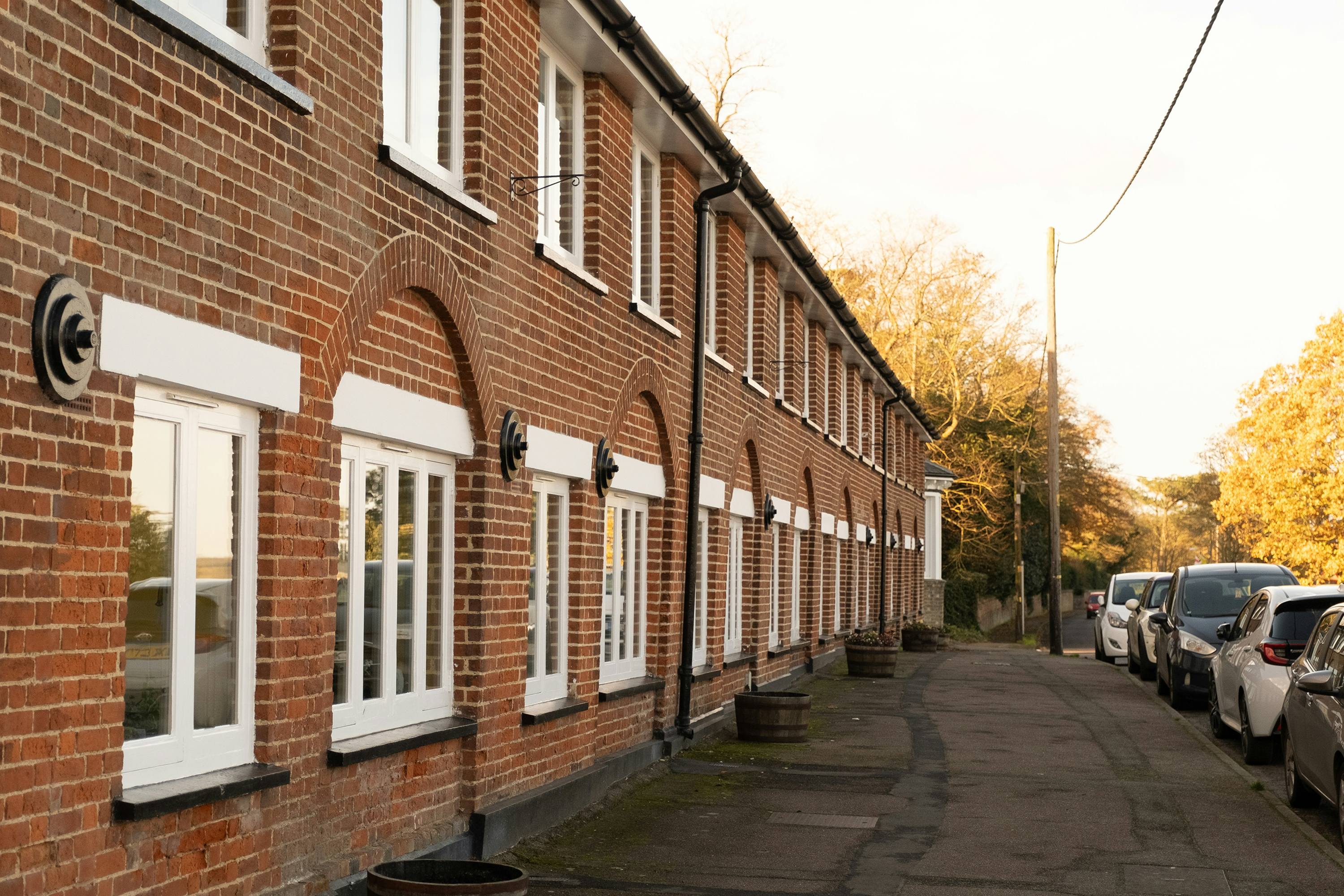 Terraced housing row